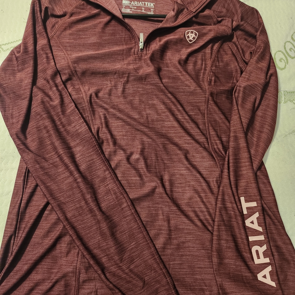 Ariat Maroon Quarter-Zip Pullover